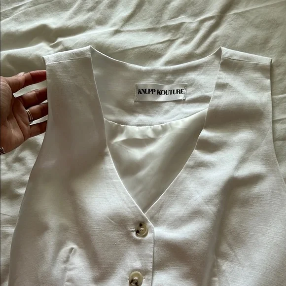 Women's White Vest Top - Picture 2 of 5